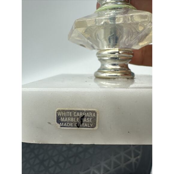 Vintage Italian Marble Pedestal Vanity Makeup Mirror Ornate Mirror - Picture 7 of 9